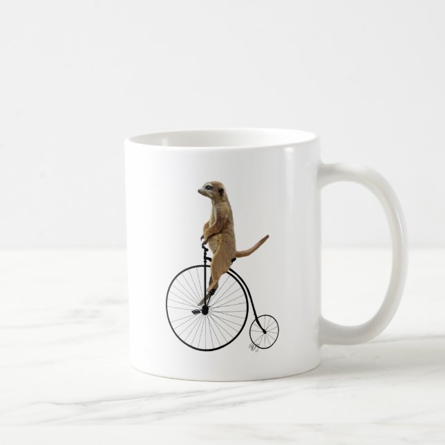 Caneca De Café Meerkat em Black Penny Farthing (Direita)