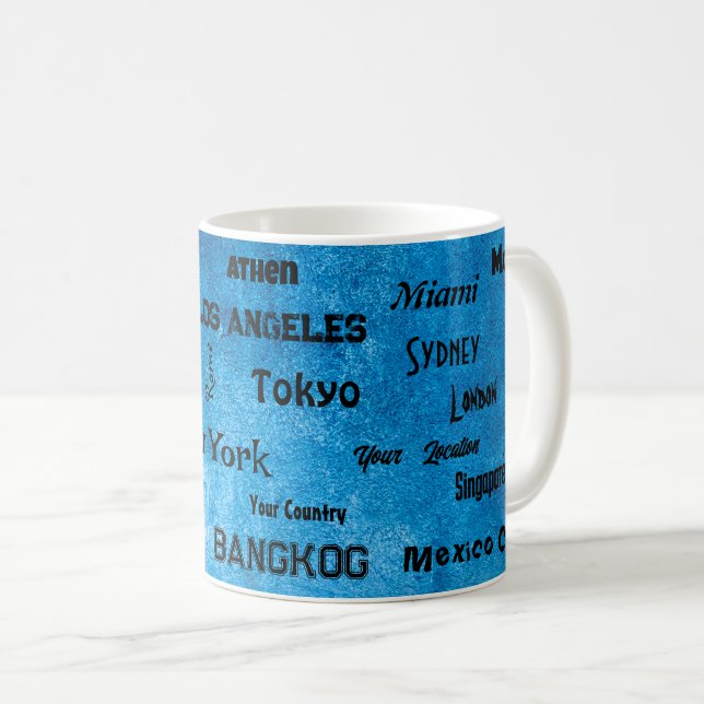 Caneca De Café Mega cidade azul russa (Frente Esquerda)