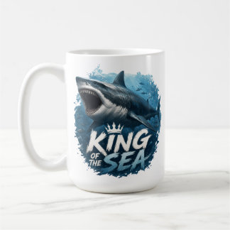 Caneca De Café Megalodon Rei Do Mar Design Divertido Amante De Tu