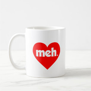 Caneca De Café Meh Heart Anti-Dia de os namorados