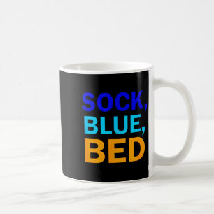 Caneca De Café Meia Azul Cama _ Incrível Meia Azul Cama