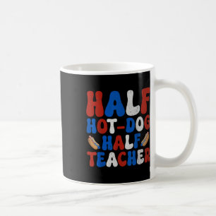 Caneca De Café Meia Cachorro Quente Metade Professora Eua Flag Pa