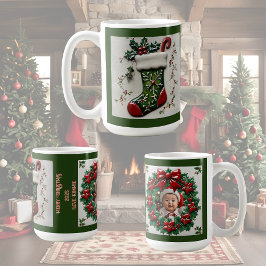 Caneca De Café Meia de Natal Personalizável