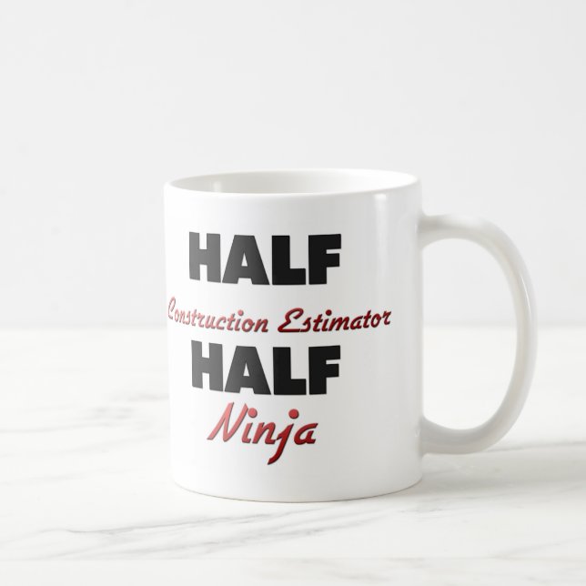 Caneca De Café Meia estimatriz meio Ninja da construção (Direita)