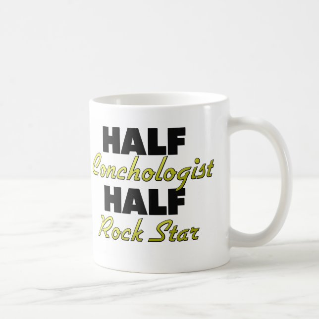 Caneca De Café Meia estrela do rock do meio Conchologist (Direita)