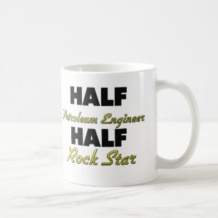 Caneca De Café Meia estrela do rock do meio engenheiro do