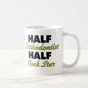 Caneca De Café Meia estrela do rock do meio Orthodontist