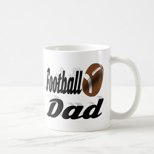 Caneca De Café Meia letra de Pai de futebol Coffee Mug (Direita)