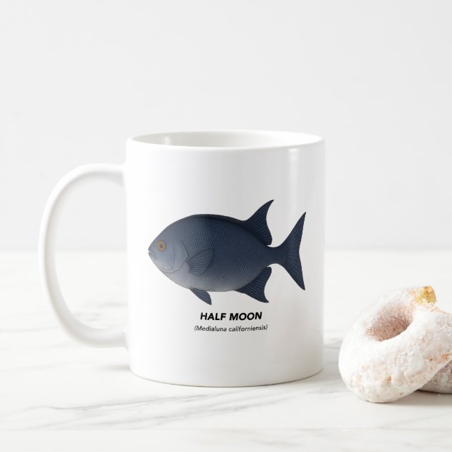 Caneca De Café Meia-Lua - Animais Marinhos da Califórnia (Com Donut)