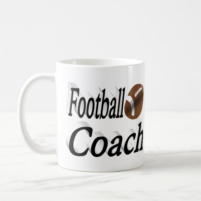 Caneca De Café Meia mensagem do treinador de futebol Coffee Mug (Esquerda)