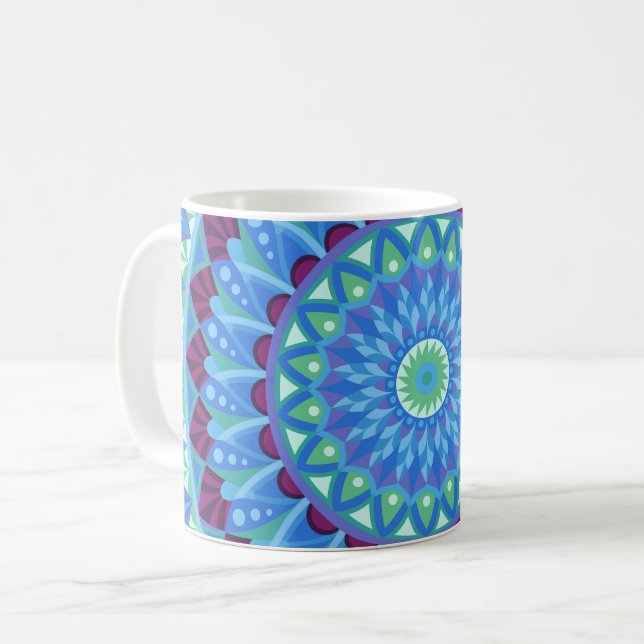 Caneca De Café Meia-Noite Sonha Mandala Mug (Frente Esquerda)