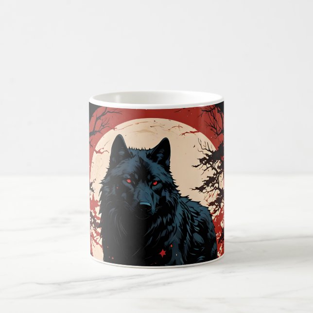 Caneca De Café Meia-noite Wolfs Moon (Centro)
