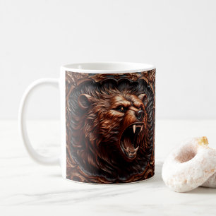 Caneca De Café Meia-Pena Arrefecida 3D - Vista Cinzenta Impressa
