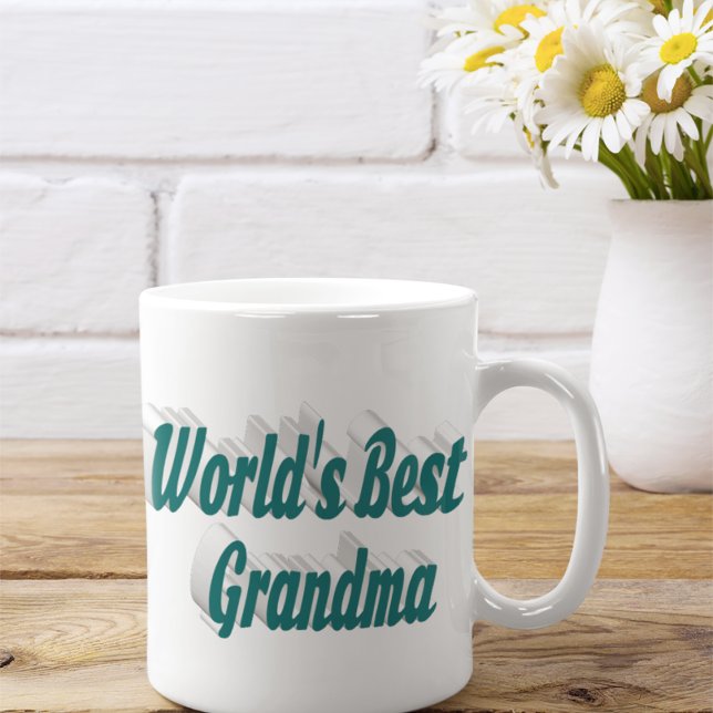 Caneca De Café Meia-tipografia verde-avó (Criador carregado)