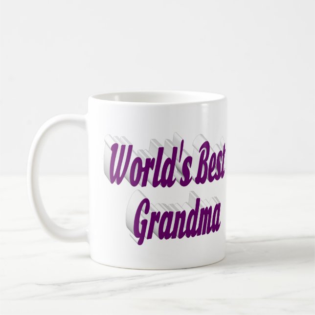 Caneca De Café Meia-tipografia violeta da vovó (Esquerda)