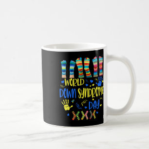 Caneca De Café Meias de conscientização do Dia Mundial da Síndrom