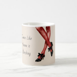 Caneca De Café Meias Vermelhas Dançam Como Se Ninguém Estivesse O