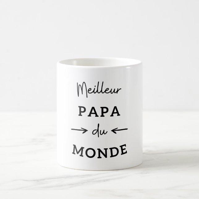 Caneca De Café Meilleur papa du monde (noir) (Centro)