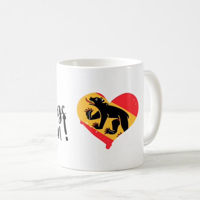 Caneca De Café Mein Lieblings Kanton Bern (Frente Esquerda)