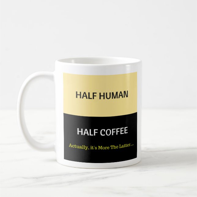 Caneca De Café Meio Humano - Meio Café (Esquerda)