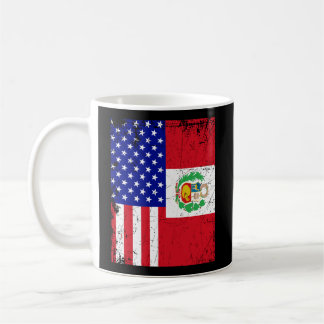 Caneca De Café Meio Peru - Meio Peru - Metade da bandeira dos Est