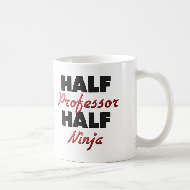 Caneca De Café Meio professor Metade Ninja (Direita)