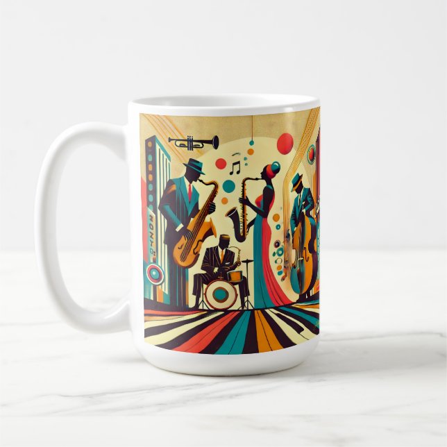 Caneca De Café Meio século Jazz Age Quartet (Esquerda)