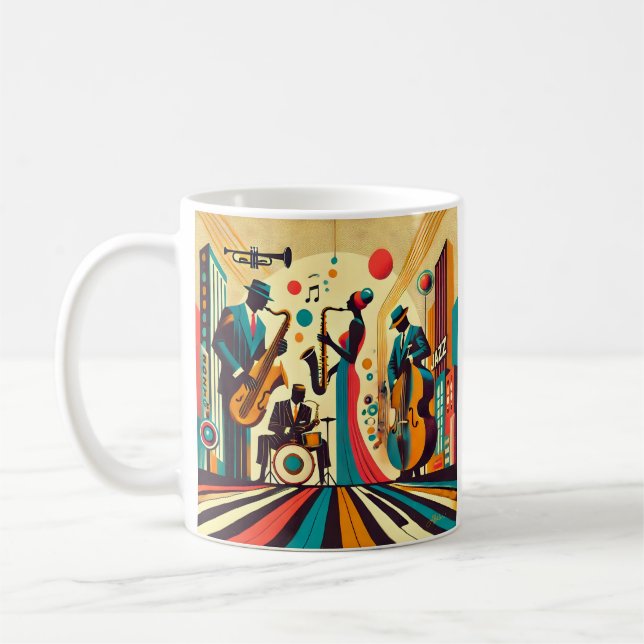 Caneca De Café Meio século Jazz Age Quartet (Esquerda)