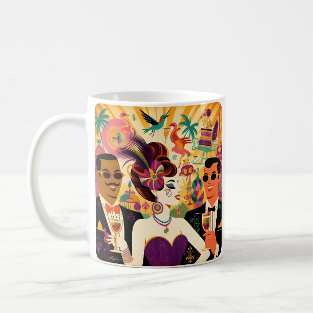 Caneca De Café Meio século Mardi Gras Cocktail (Esquerda)