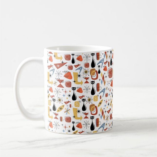 Caneca De Café Meio século MCM Modern Inspirou Mug (Esquerda)