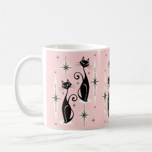 Caneca De Café Meio século Meow Retro Atomic Cats ©studioxtine