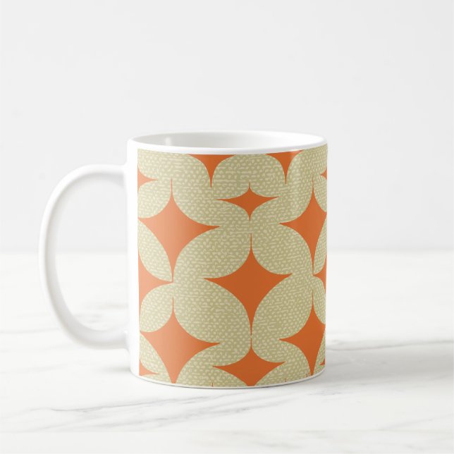 Caneca De Café Meio século Modern Orange Diamond (Esquerda)