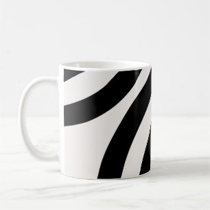 Caneca De Café Meio século Moderno Arcos Preto e Branco