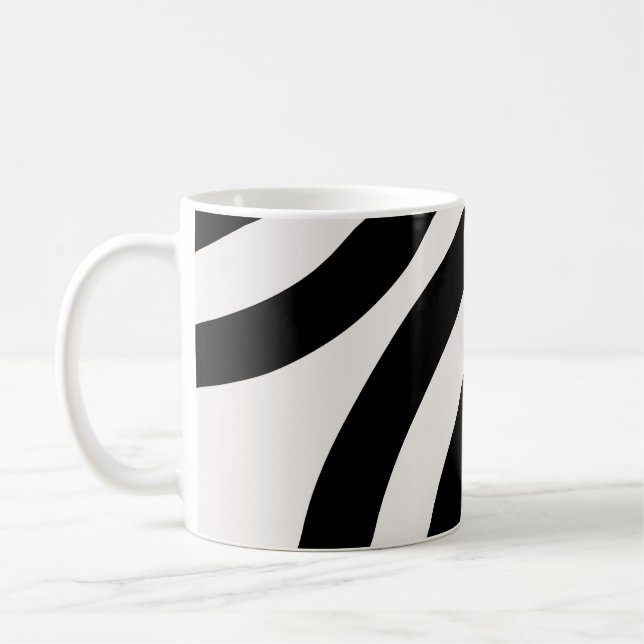 Caneca De Café Meio século Moderno Arcos Preto e Branco (Esquerda)