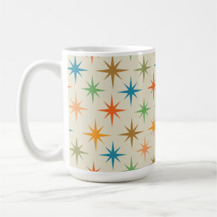 Caneca De Café Meio século Moderno Colorido de Starburst Atômica