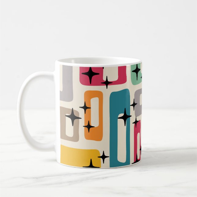 Caneca De Café Meio século Retroativo Moderno (Esquerda)