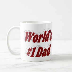 Caneca De Café meio texto de burgundy pai