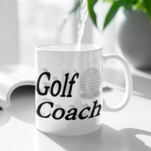 Meio texto do treinador de golfe Coffee Mug