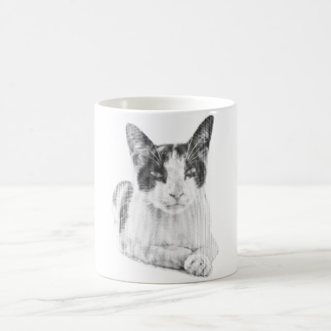 Caneca De Café Meio-Tom Calico Retrô (Centro)