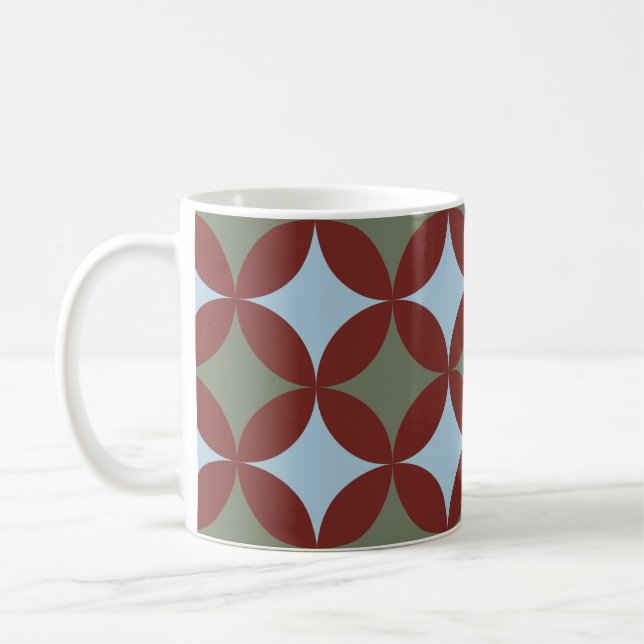 Caneca De Café Meios séculos Retrovisores Círculos Modernos (Esquerda)