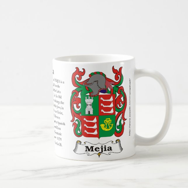 Caneca De Café Mejia, a origem, significado e a crista (Direita)