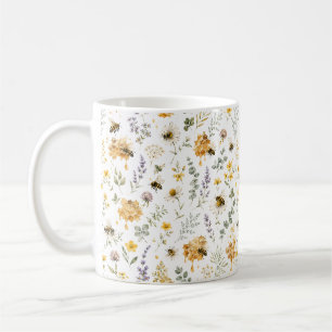 Caneca De Café Mel de Abelha Jardim Botânico Flor Silvestre Natur