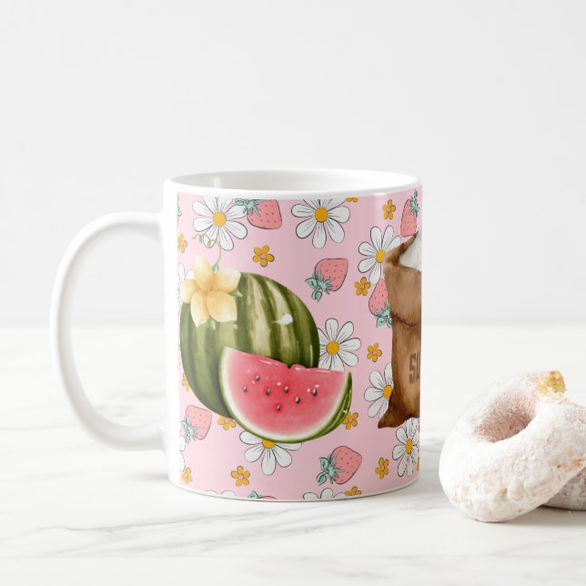 Caneca De Café Melancia Funny Sugar High Mug (Com Donut)