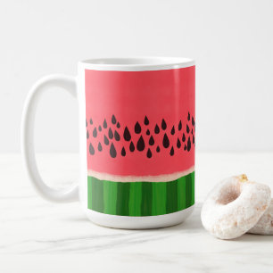Caneca De Café Melancia rosa e verde