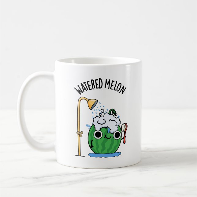 Caneca De Café Melão Águas, Funny Melmelon Pun (Esquerda)