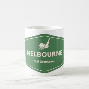 Caneca De Café Melbourne Austrália - Logotipo de Destino do Curso