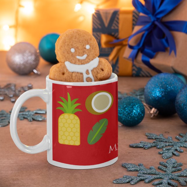 Caneca De Café Mele Kalikimaka Hawaiian Christmas Mug (Criador carregado)