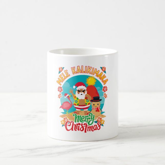 Caneca De Café Mele Kalikimaka para um Natal brilhante no Havaí (Centro)