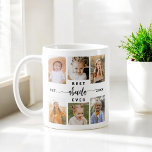 Caneca De Café Melhor Abuela - Colagem de Fotos para Netos<br><div class="desc">Celebrar a "Melhor Abuela Nunca" com esta Mug personalizada de café fotográfica para netos. Este presente pensativo apresenta uma bela coleção de fotos acalentadas capturando momentos especiais, complementada por uma mensagem sincera. Feito de cerâmica de alta qualidade, ele é seguro para a conveniência e a durabilidade tanto para micro-ondas quanto...</div>