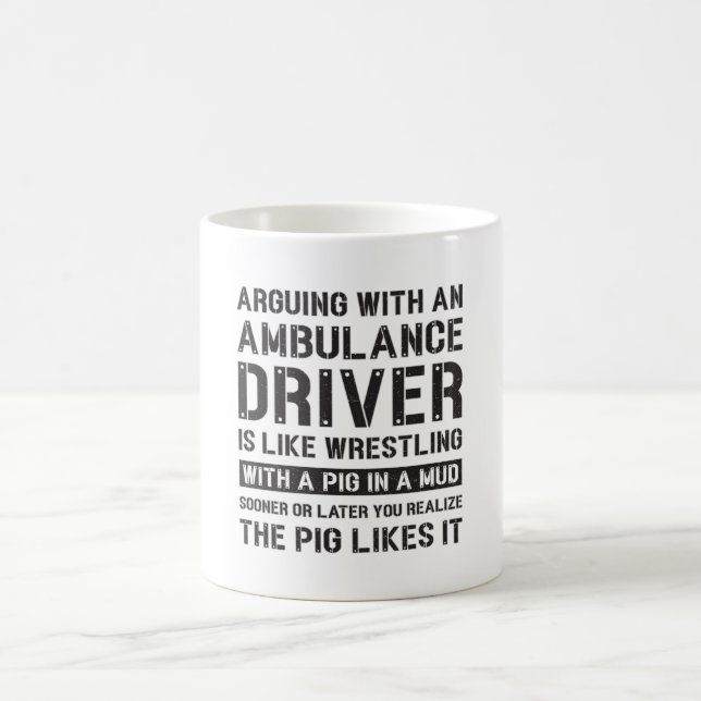 Caneca De Café Melhor Ambulância do Driver Paramédico Engraçado d (Centro)